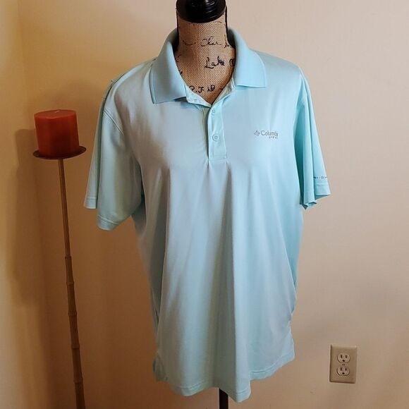 Men's Columbia pastel green PFG polo size Medium - Picture 1 of 9